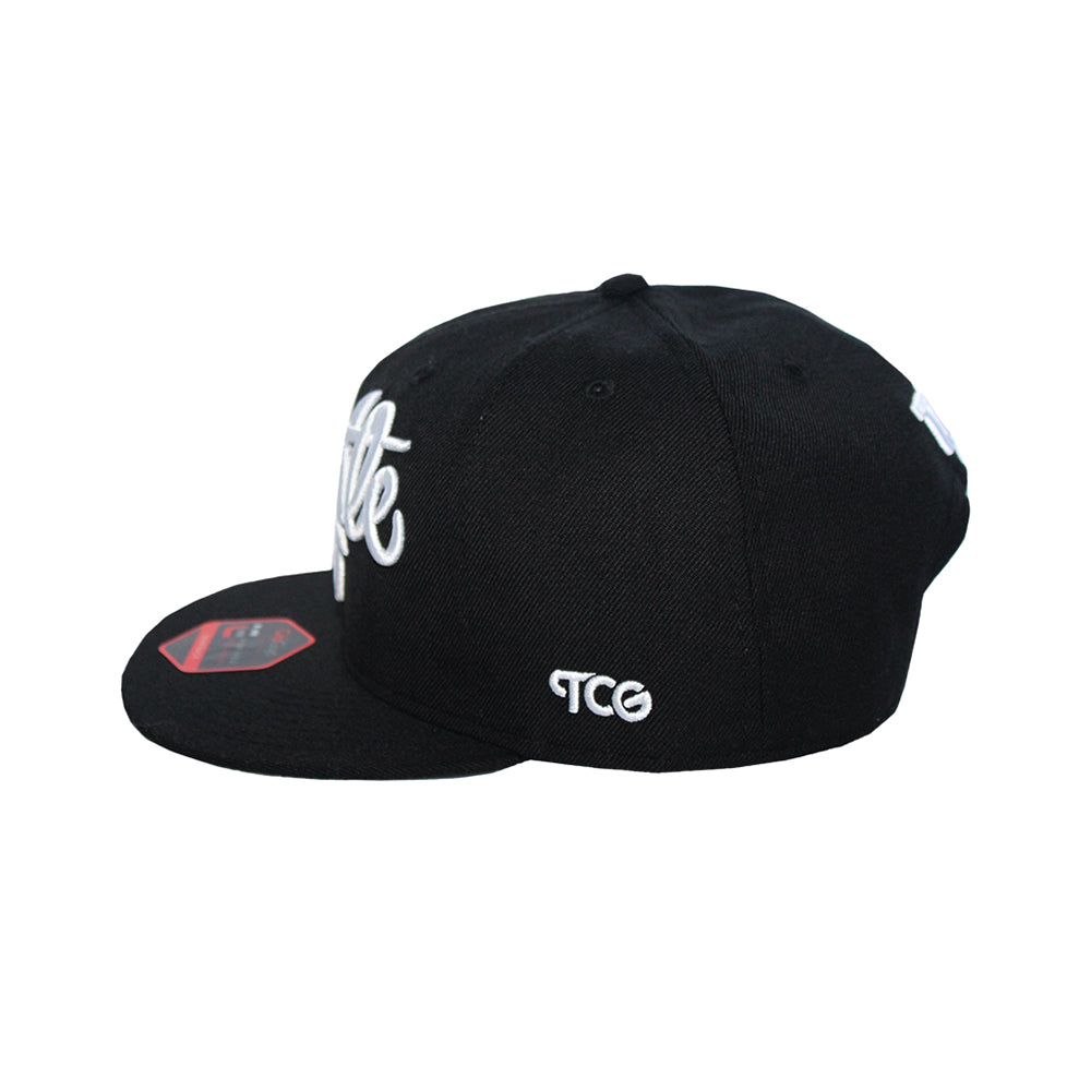 Hustle - T.O. - The Cap Guys TCG / Inspired Exclusives White and Black Snapback Cap