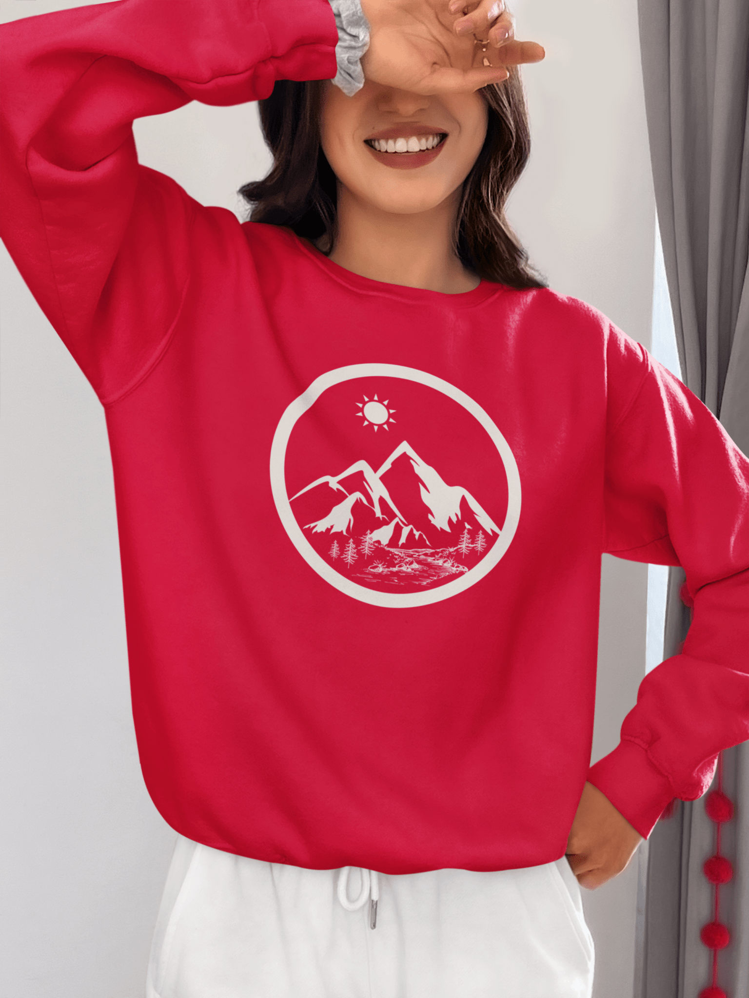 Life in the Mountains Unisex Crewneck Sweatshirt