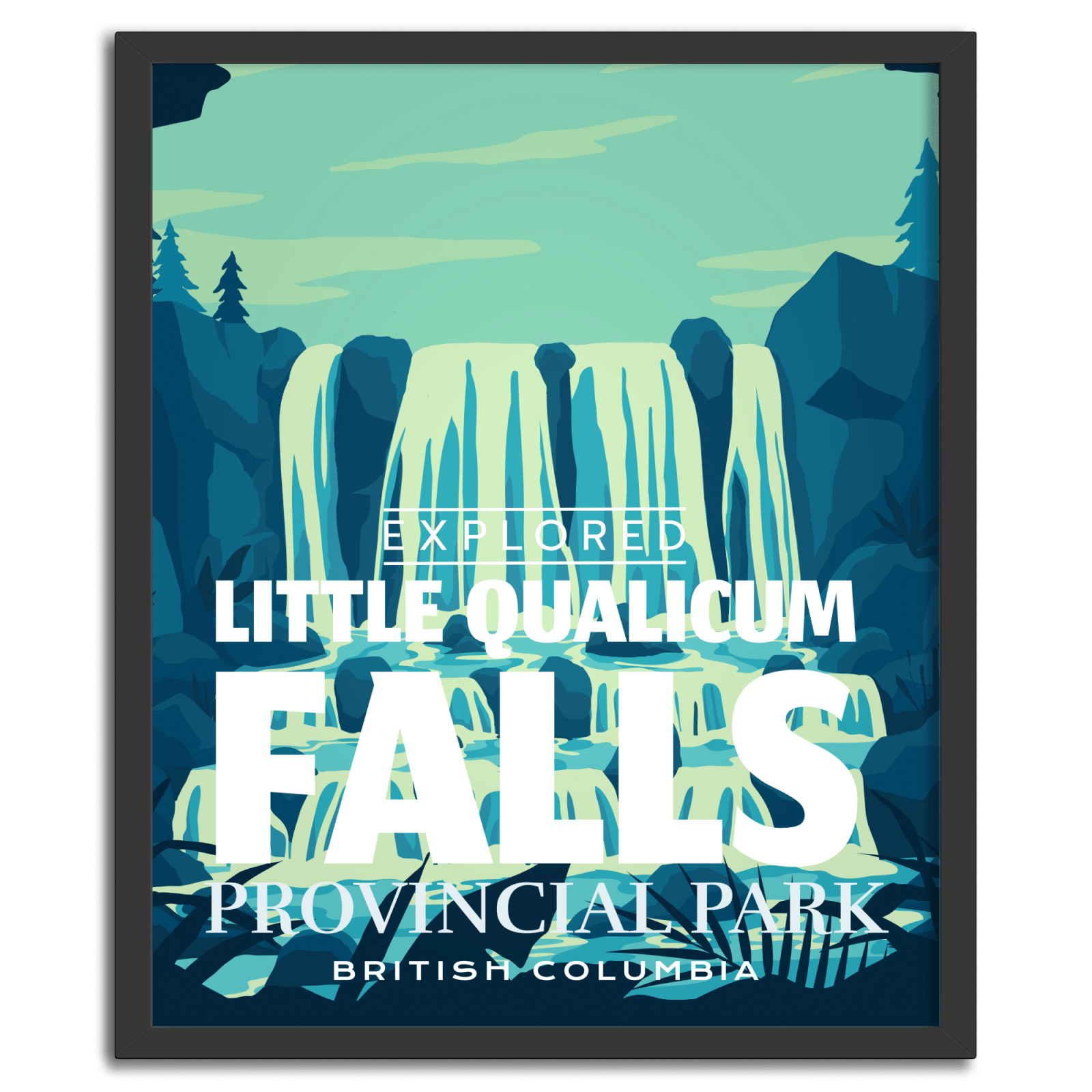 Little Qualicum Falls Provincial Park 'Explored' Poster, Canada Parks