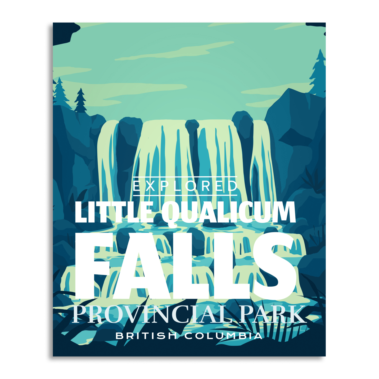 Little Qualicum Falls Provincial Park 'Explored' Poster, Canada Parks