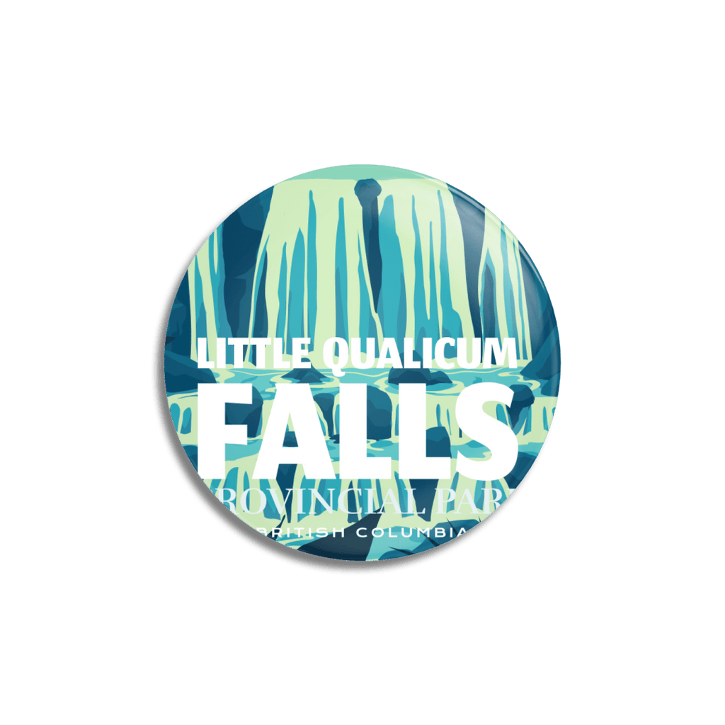 Little Qualicum Falls Provincial Park of British Columbia Pinback Button, Canada Parks