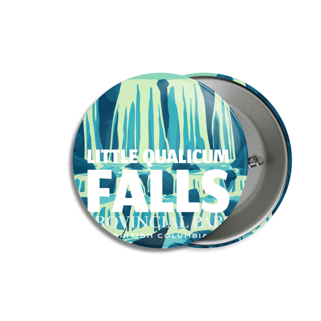 Little Qualicum Falls Provincial Park of British Columbia Pinback Button, Canada Parks