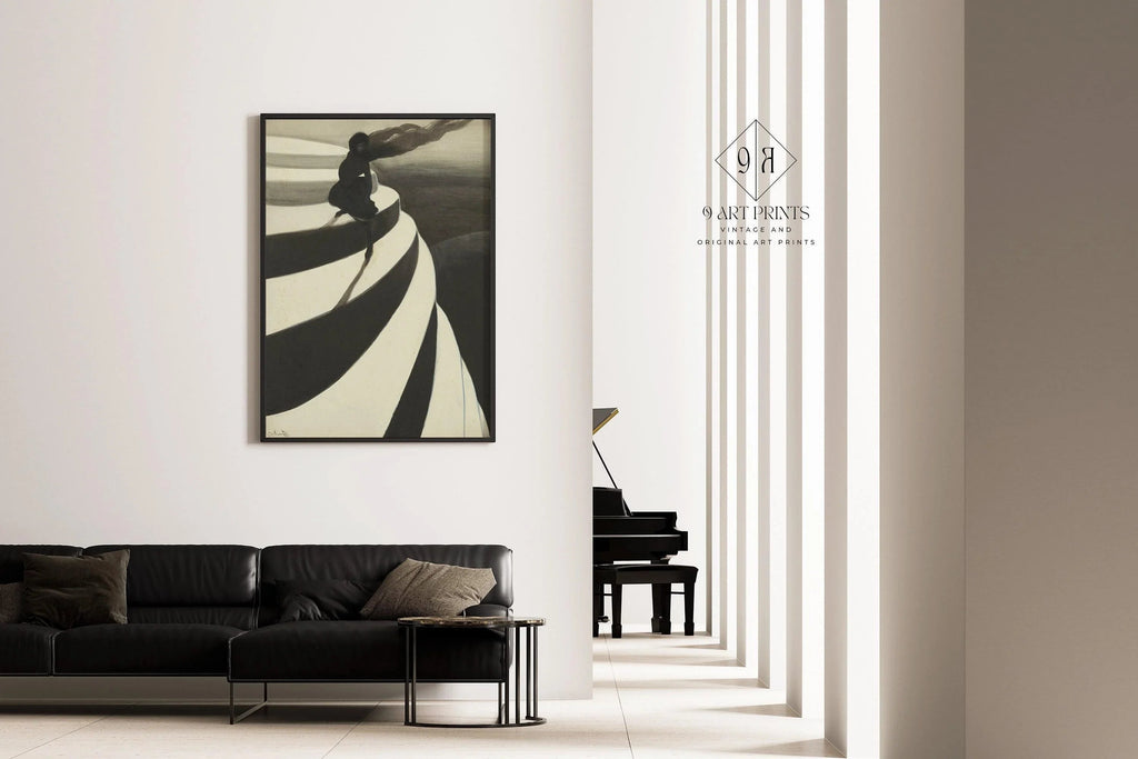 Estampe « Vertigo » de Léon Spilliaert : Art mural symboliste Dark Academia
