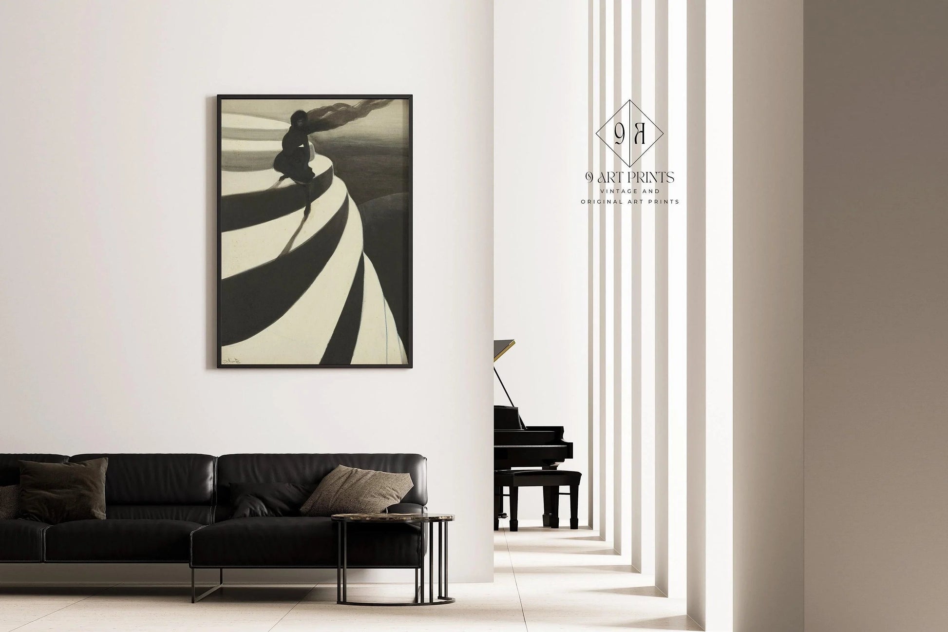 Estampe « Vertigo » de Léon Spilliaert : Art mural symboliste Dark Academia