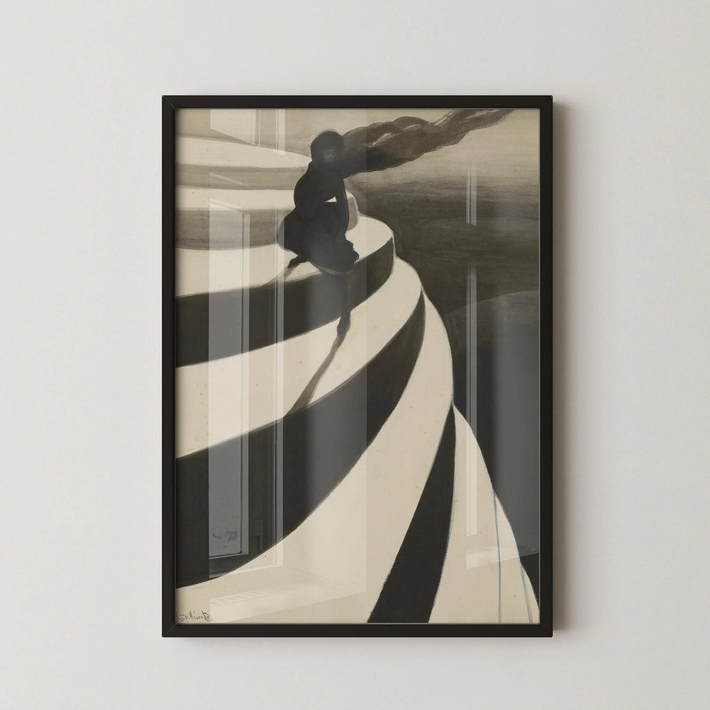 Estampe « Vertigo » de Léon Spilliaert : Art mural symboliste Dark Academia