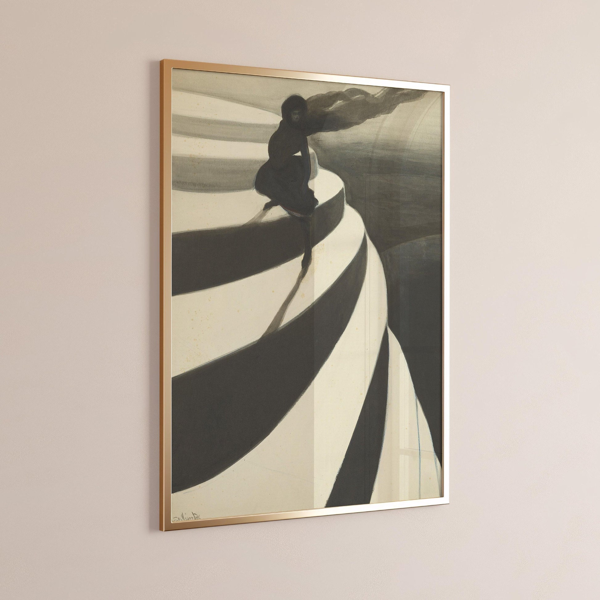 Estampe « Vertigo » de Léon Spilliaert : Art mural symboliste Dark Academia