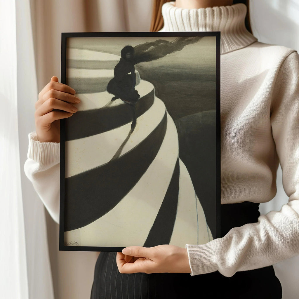 Estampe « Vertigo » de Léon Spilliaert : Art mural symboliste Dark Academia