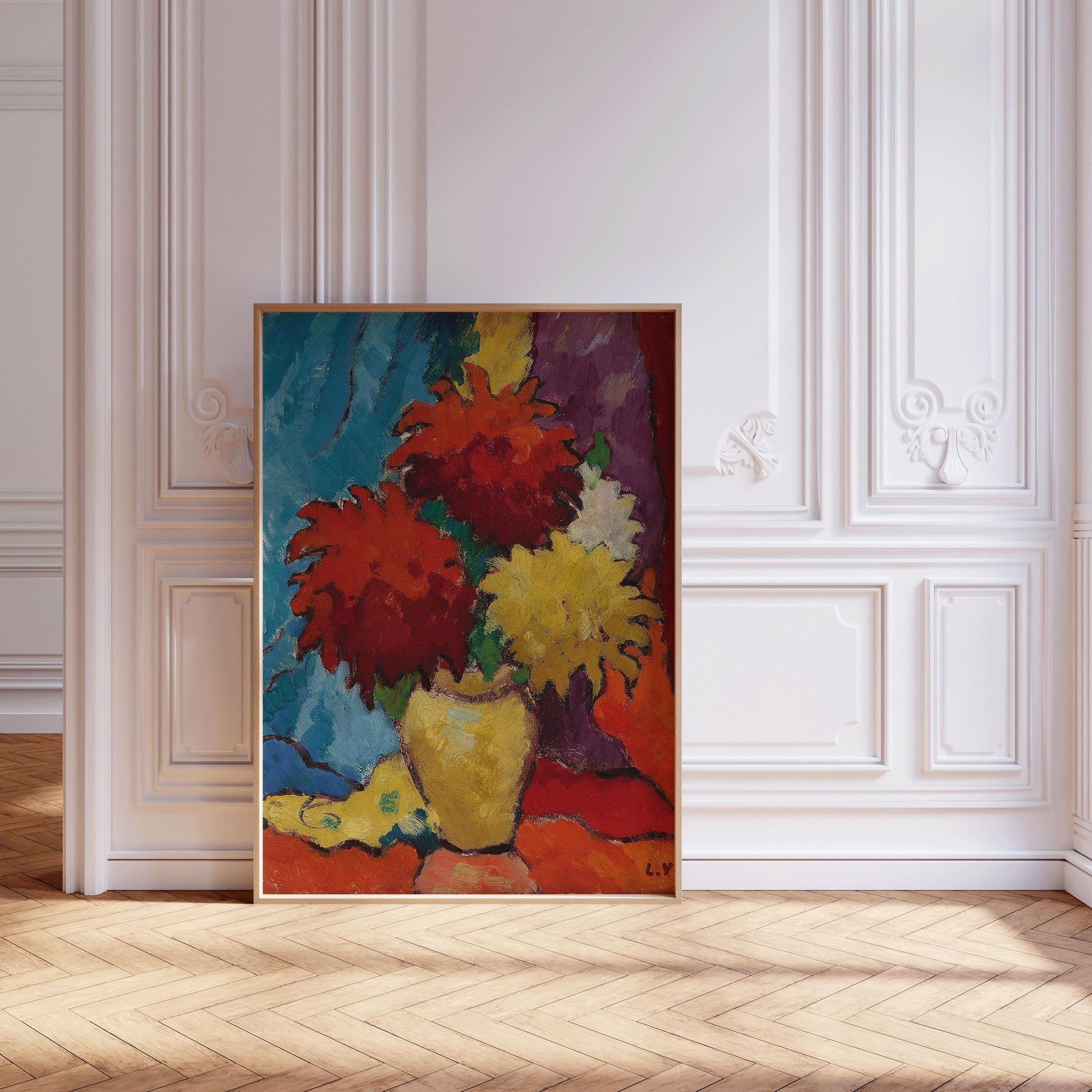 Louis Valtat Dahlias Giclee Print: Art nature morte fauviste