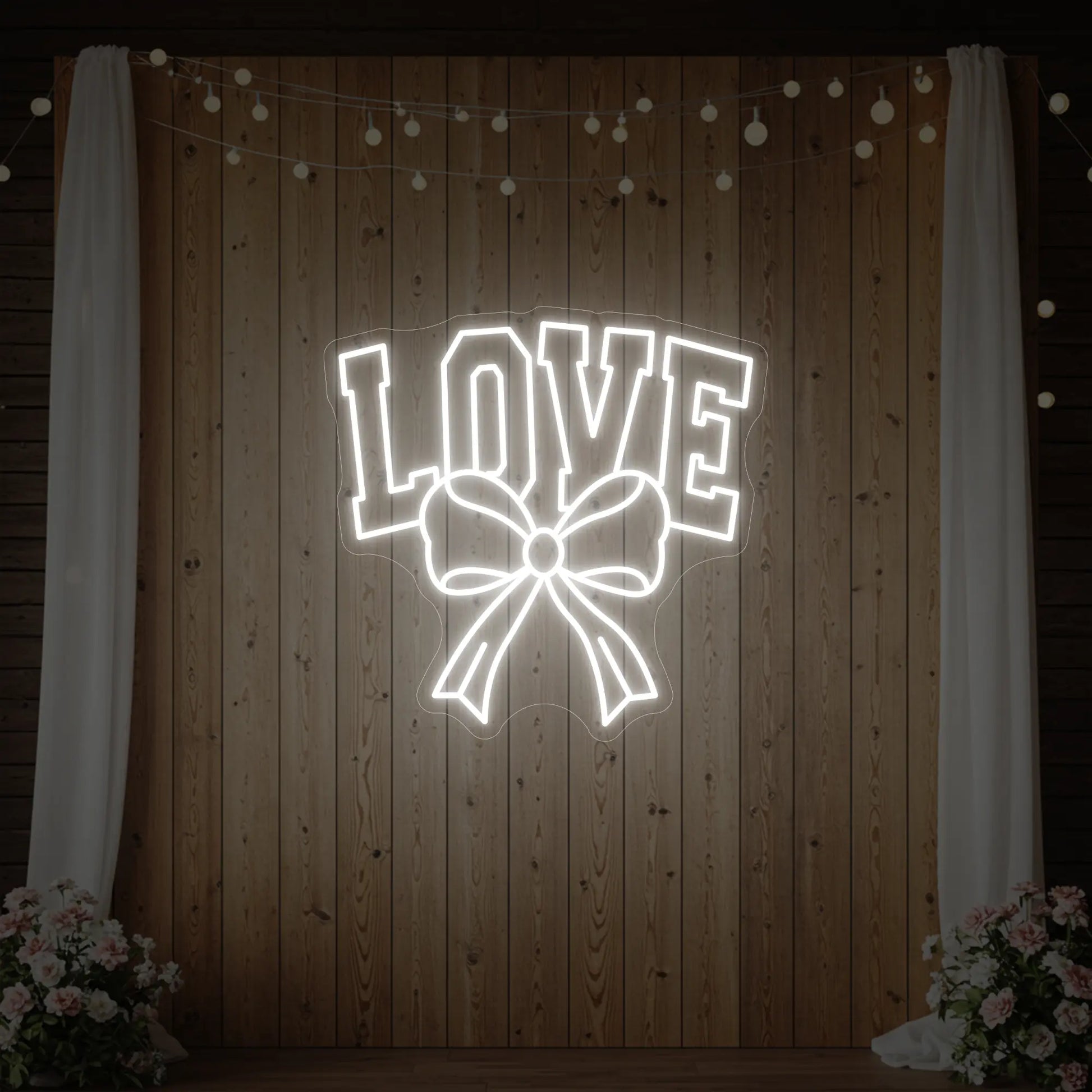 Love and Ribbon Neon Sign