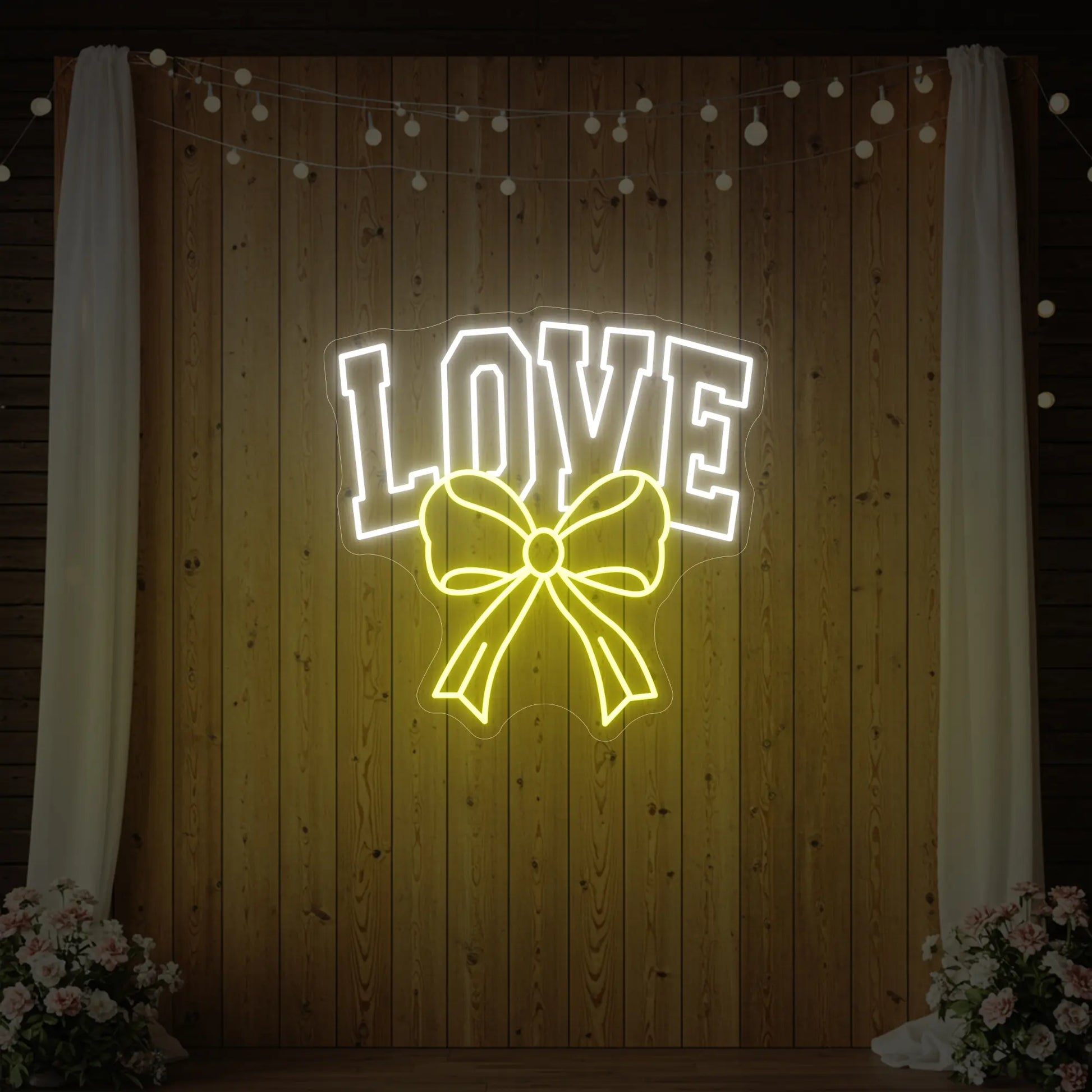 Love and Ribbon Neon Sign