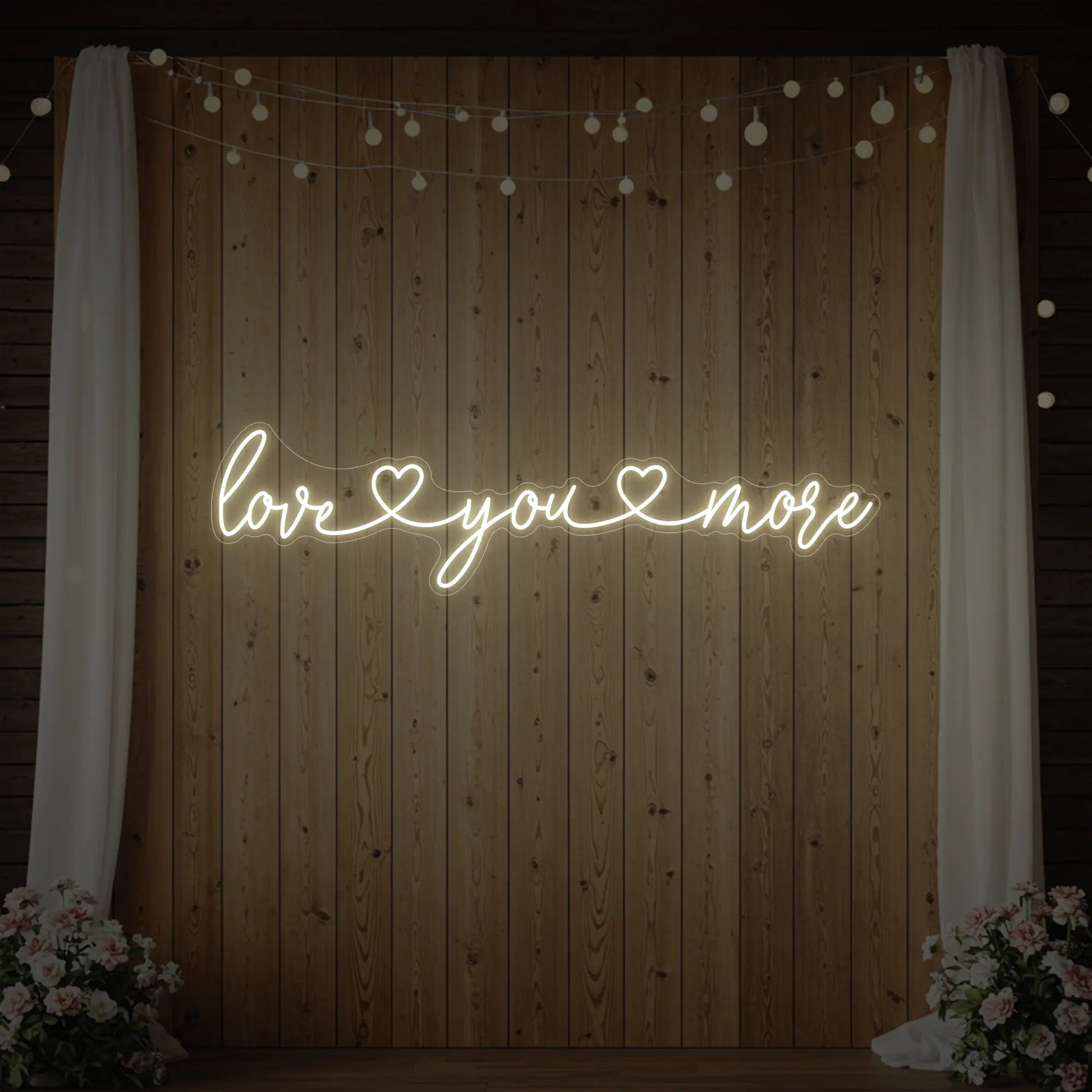 Love You More Neon Sign (Heart Edition)
