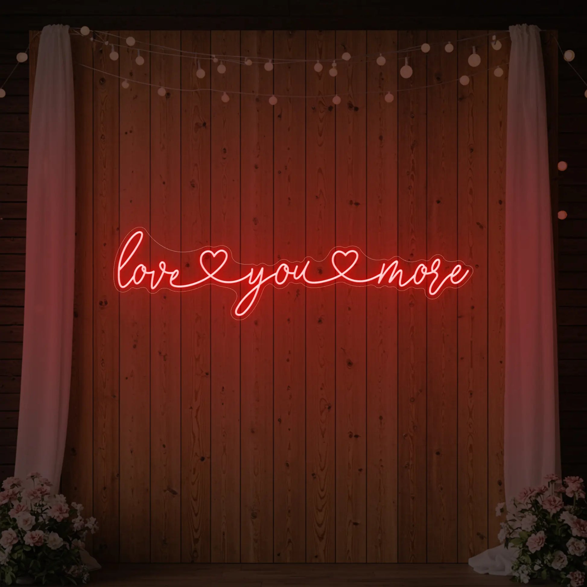 Love You More Neon Sign (Heart Edition)