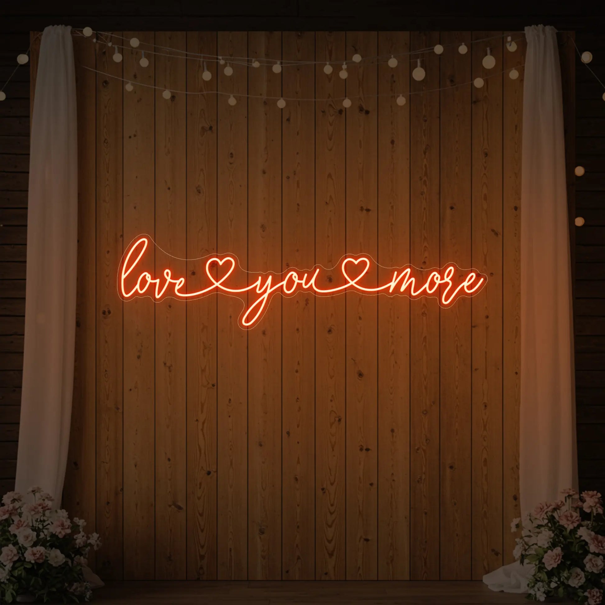 Love You More Neon Sign (Heart Edition)