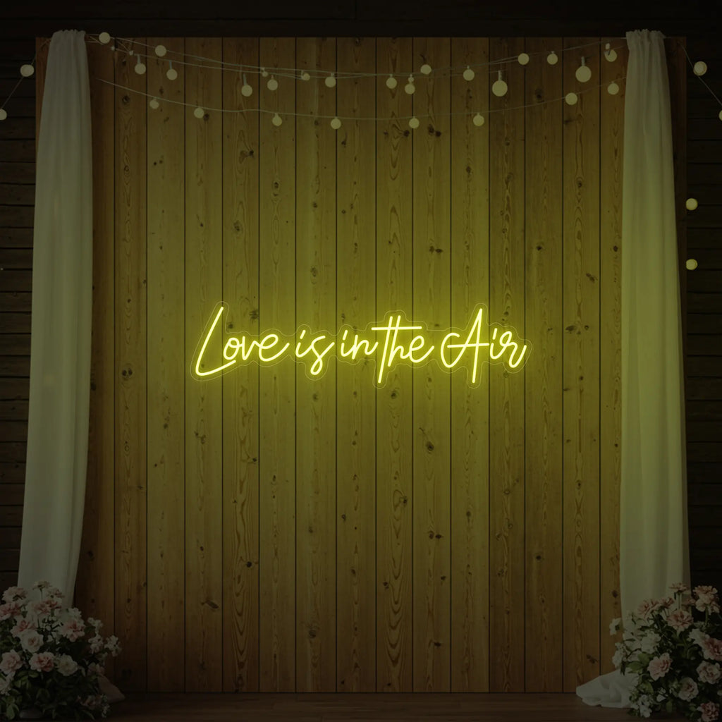Enseigne lumineuse « L'amour est dans l'air »