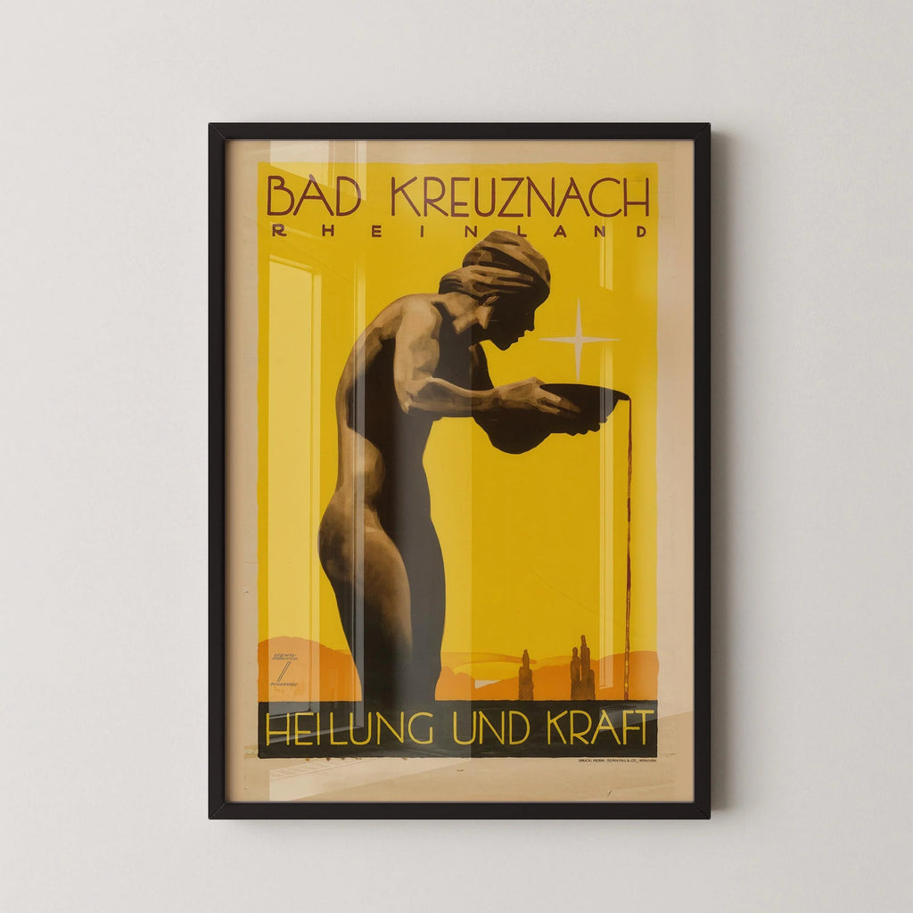 Ludwig Hohlwein - Bad Kreuznach Art Déco Affiche de voyage allemande