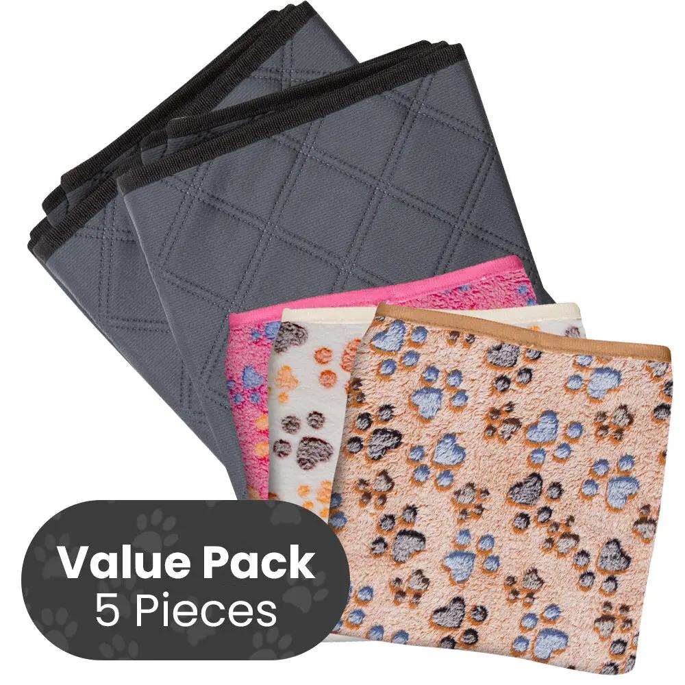 Parure de lit polaire 5 pièces pour cochon d'Inde et lapin – Parfaite pour chiens et chats