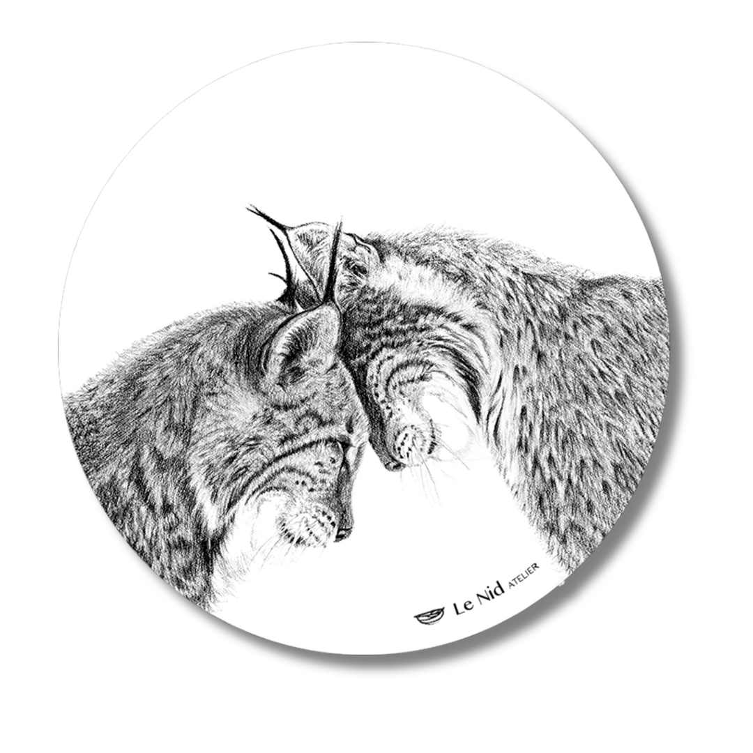 Lynx in love Magnet