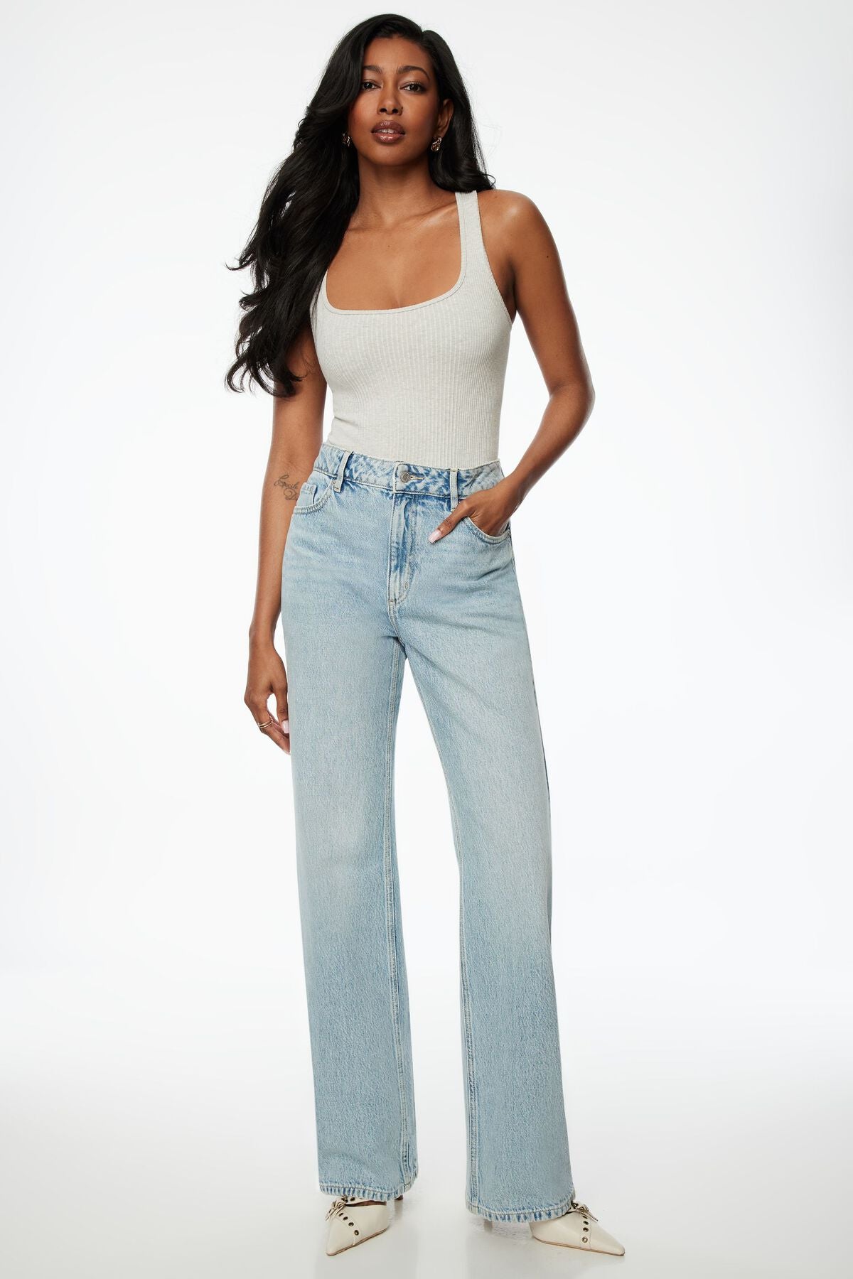 Body sans coutures à col carré Irene