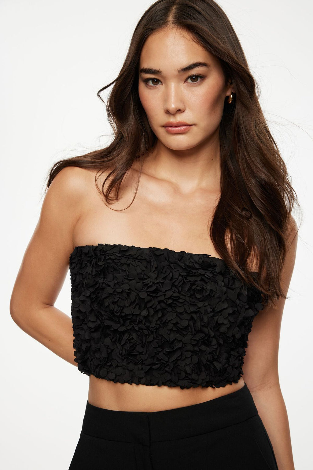Floral Appliqué Tube Top