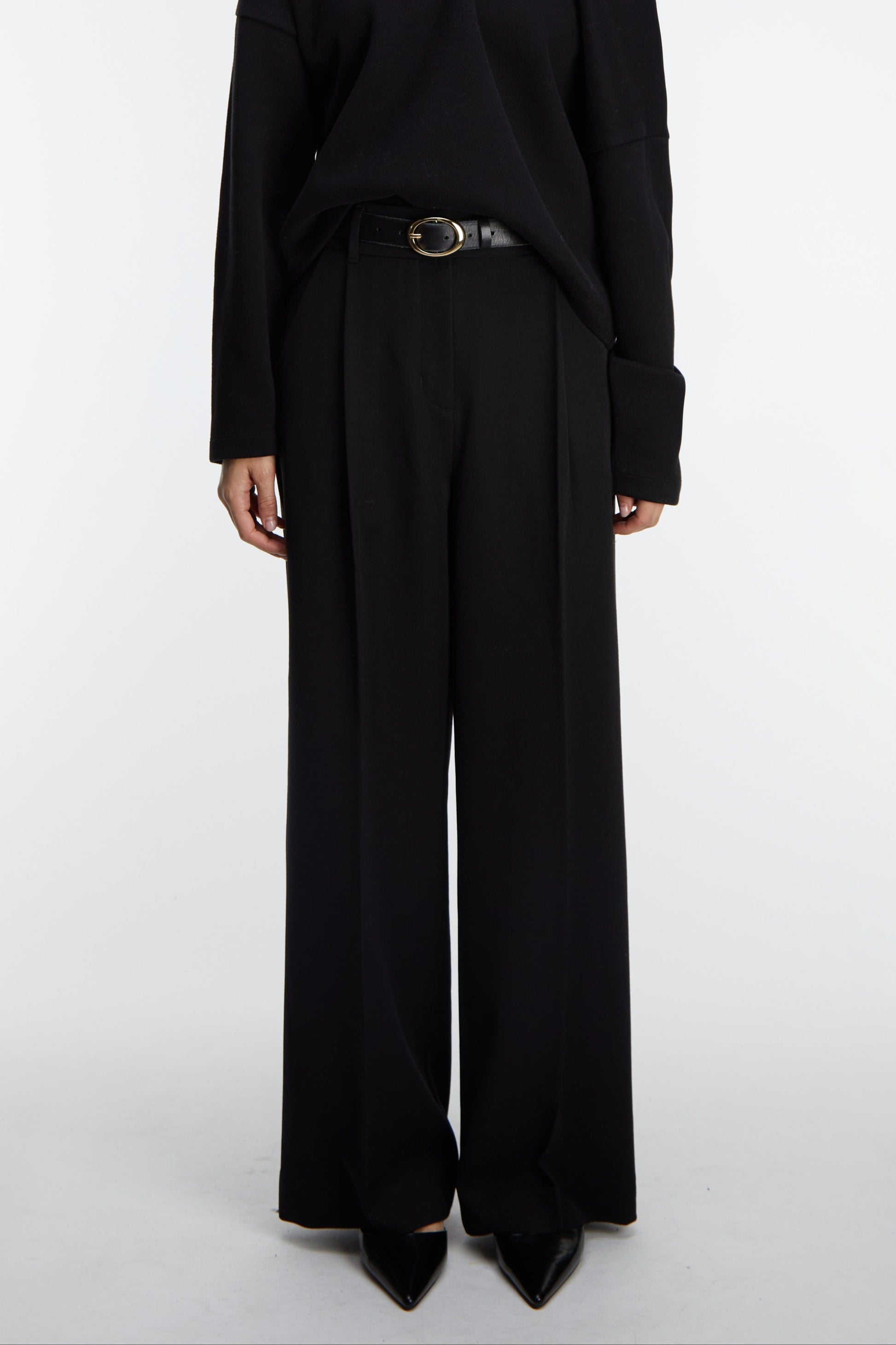 PANTALON À JAMBES LARGES