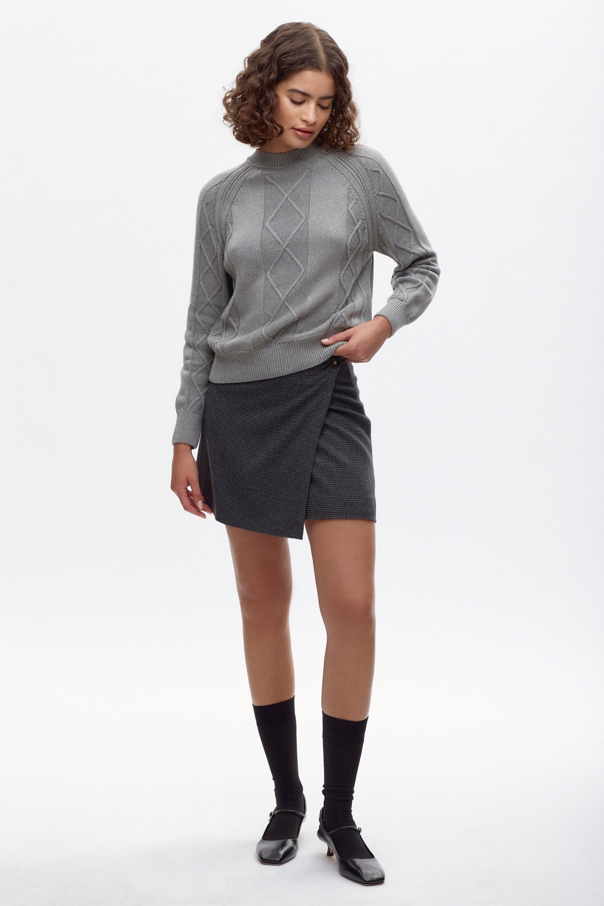 Jupe en laine Rosetta pour femme