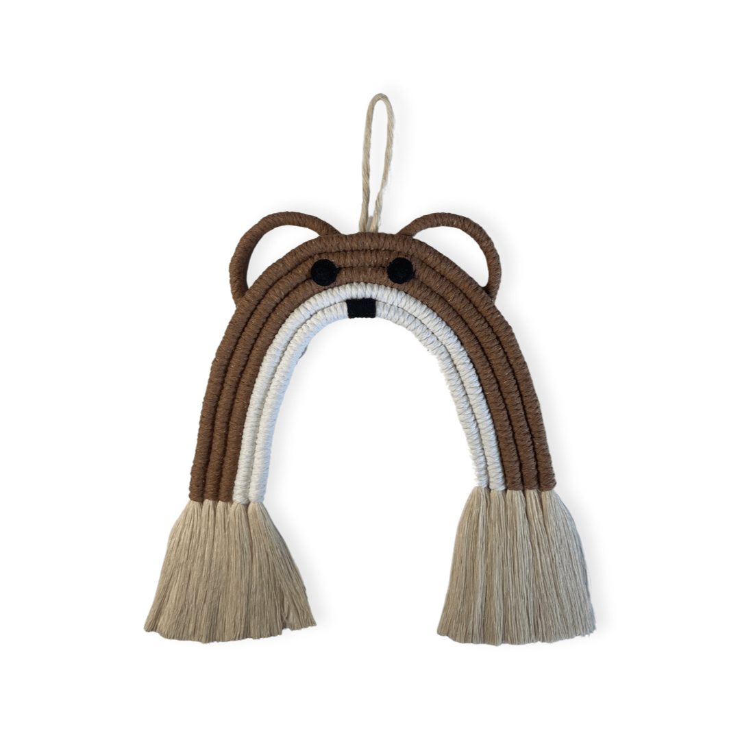 Macrame Bear rainbow