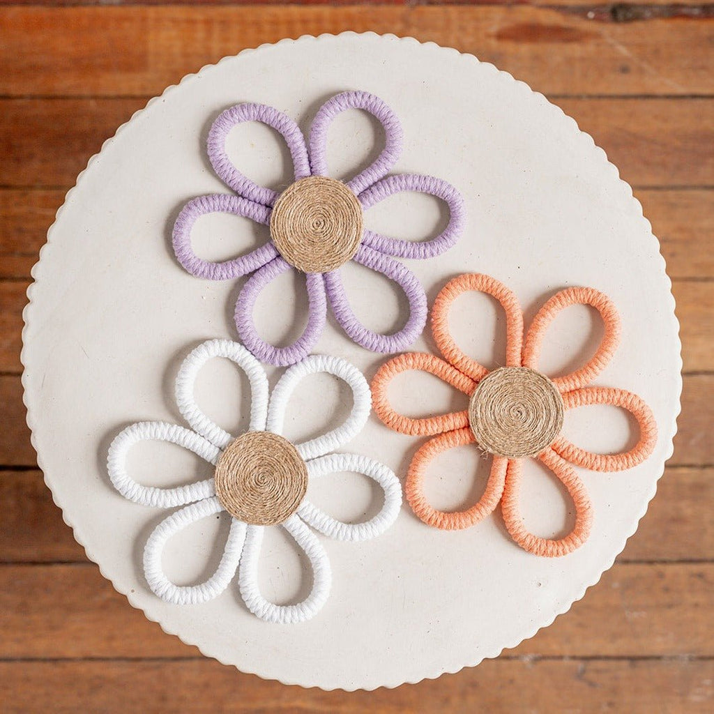 Fleur en macramé - petite
