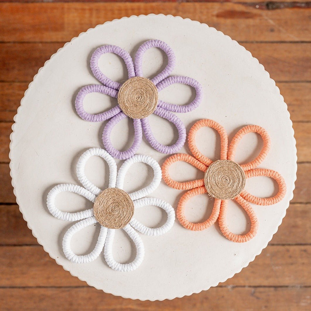 Fleur en macramé - petite