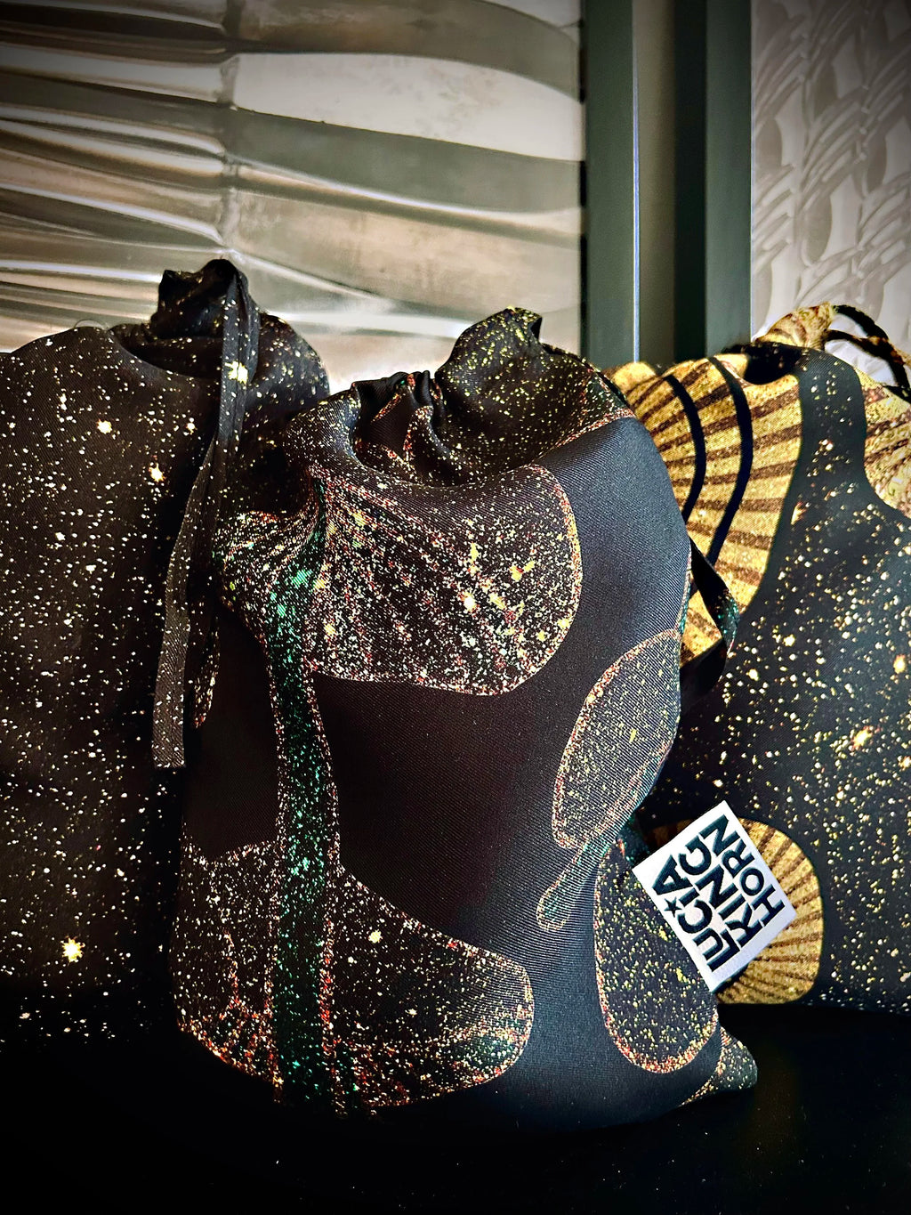 pantalon en soie aux champignons cosmiques 