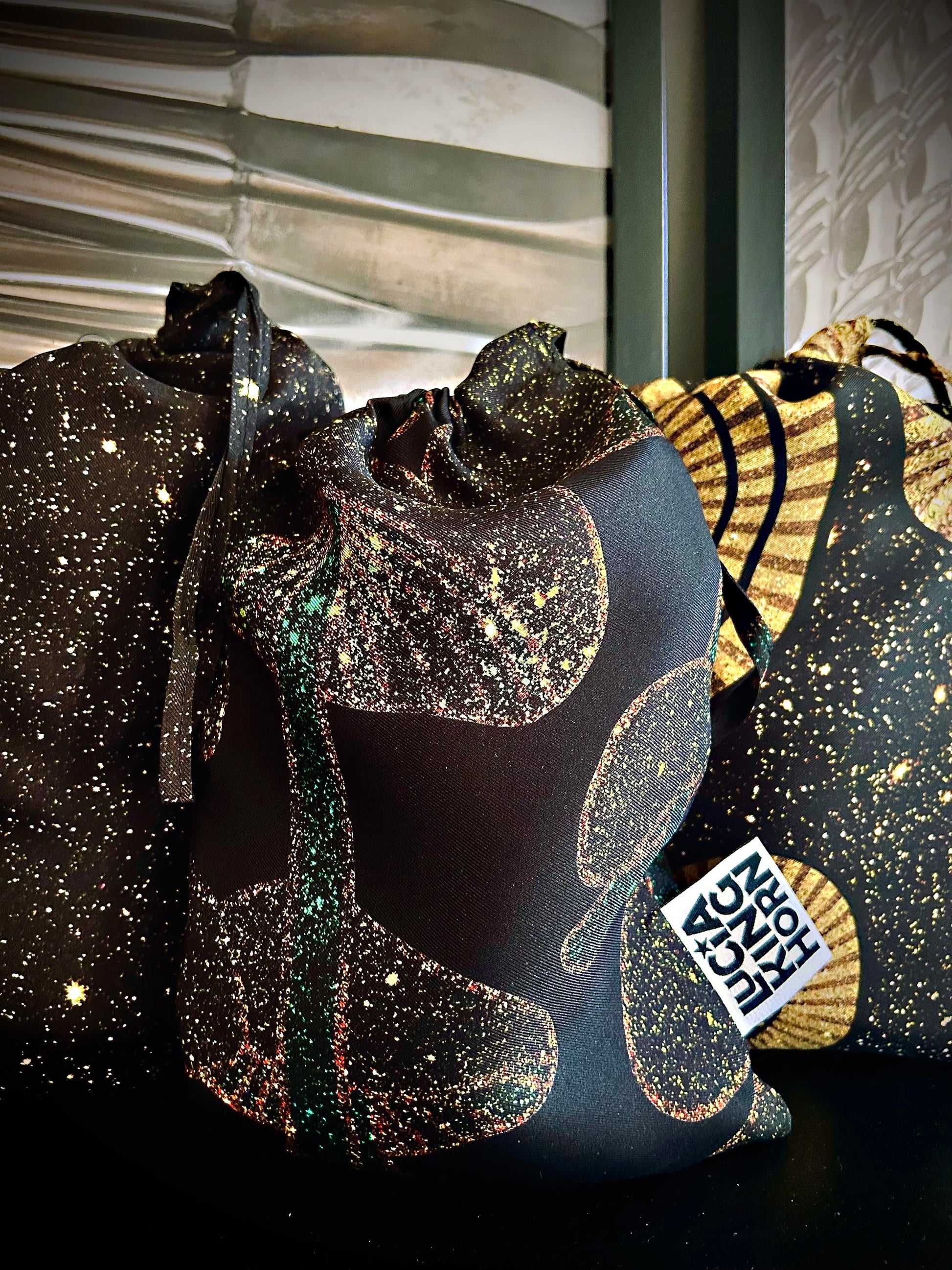 pantalon en soie aux champignons cosmiques 