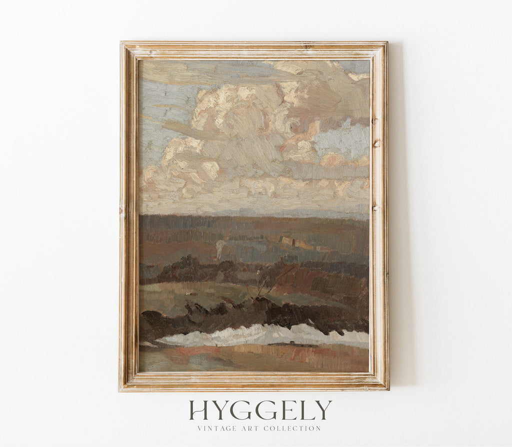 Estampe d'art de paysage neutre L0202