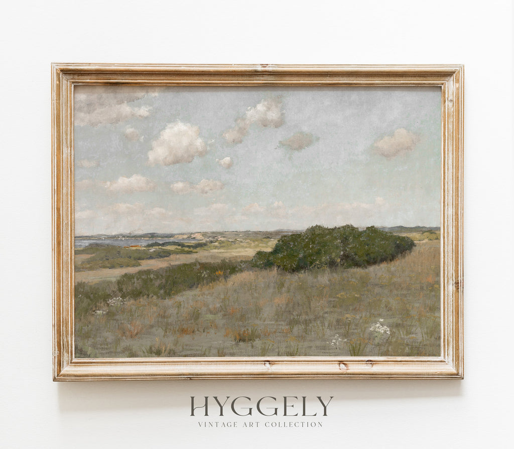 Vintage Muted Pastel Landscape Art Print L0218