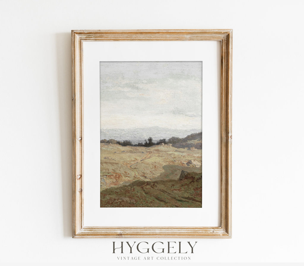 Tableau vintage de paysage couvert L0223B