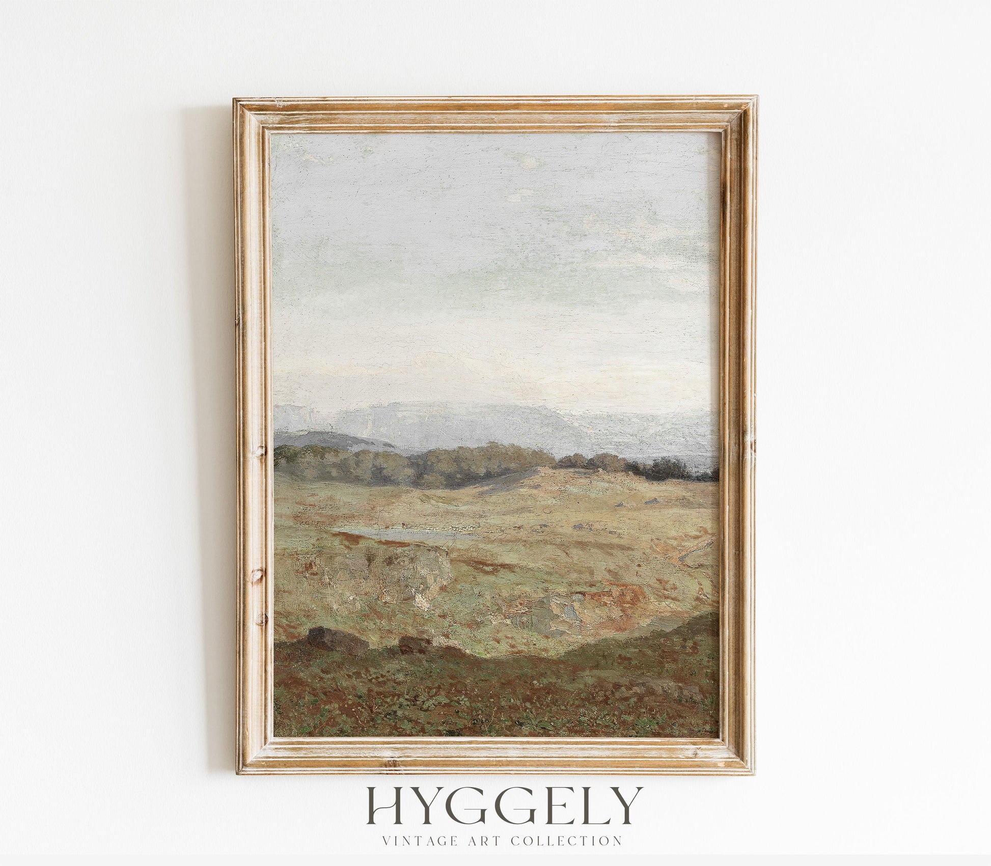 Tableau vintage de paysage couvert L0223A