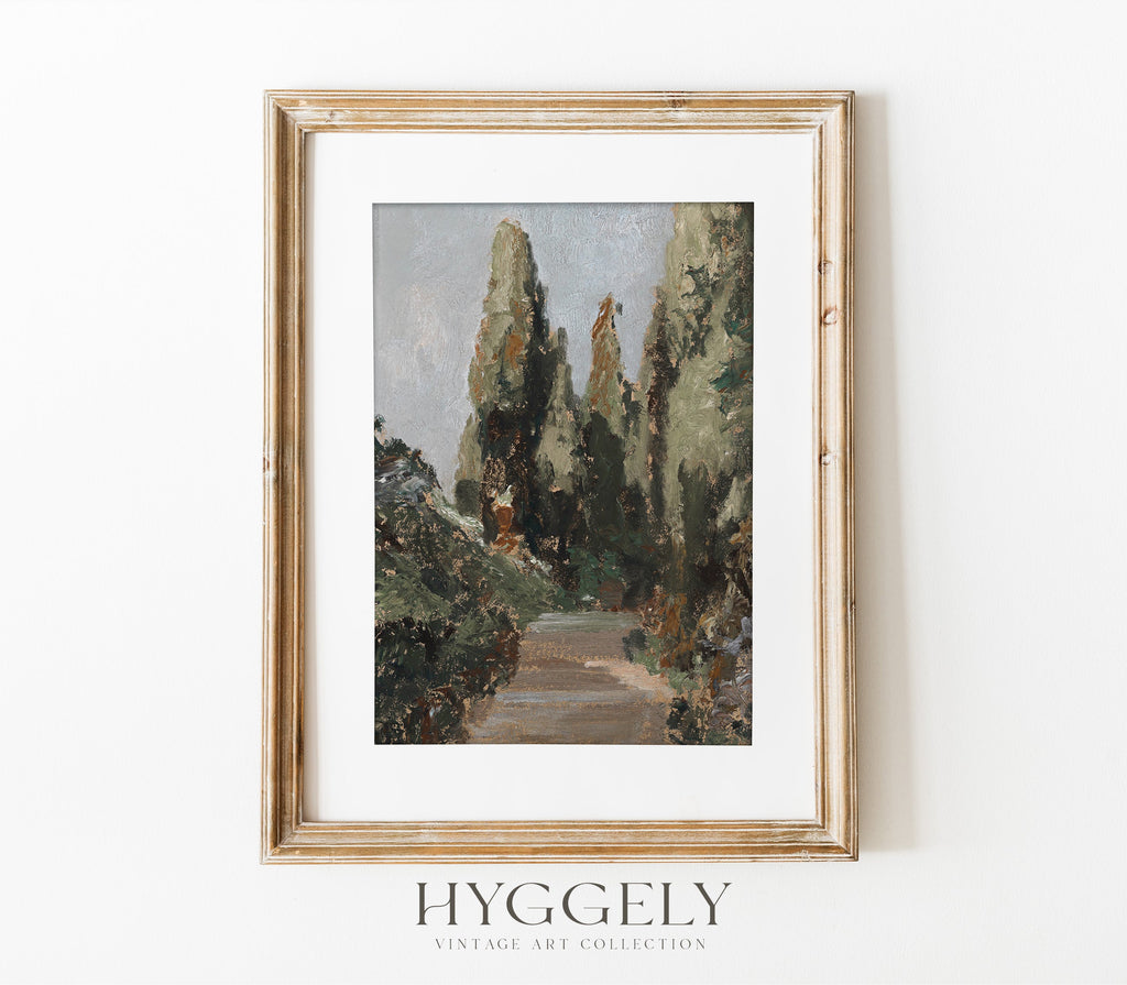 Estampe d'art paysager vintage L0193