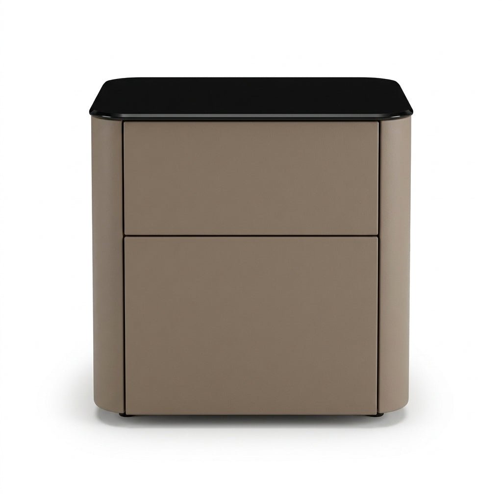 Malaga Two-Drawer Bronze Bedside Table