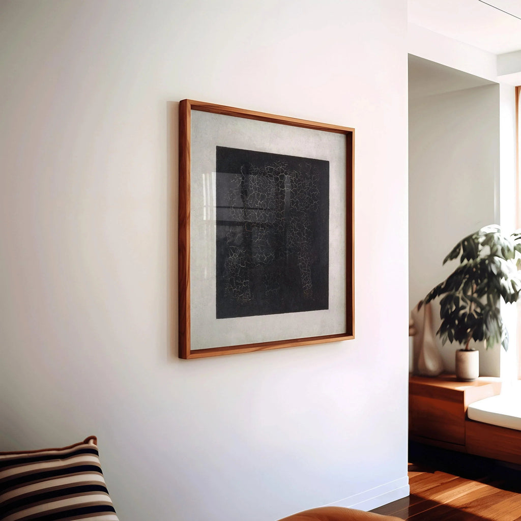 Estampe d'art Carré noir de Malevitch : Giclée abstraite moderne sur papier Hahnemühle (1x1)