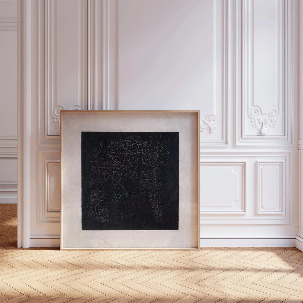 Estampe d'art Carré noir de Malevitch : Giclée abstraite moderne sur papier Hahnemühle (1x1)