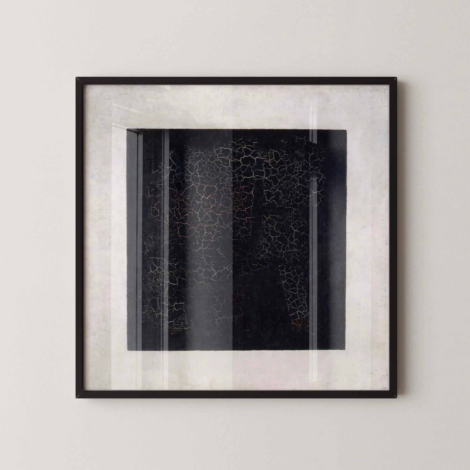 Estampe d'art Carré noir de Malevitch : Giclée abstraite moderne sur papier Hahnemühle (1x1)