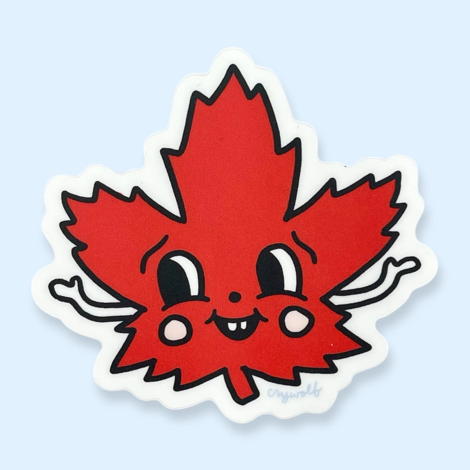 Retro Maple Leaf Sticker • Gift Box Item