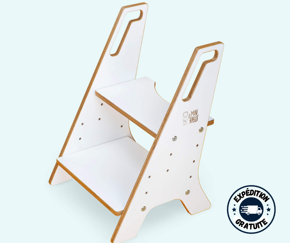 The Mini Clean - Adjustable Wooden Toilet Bench for Kids