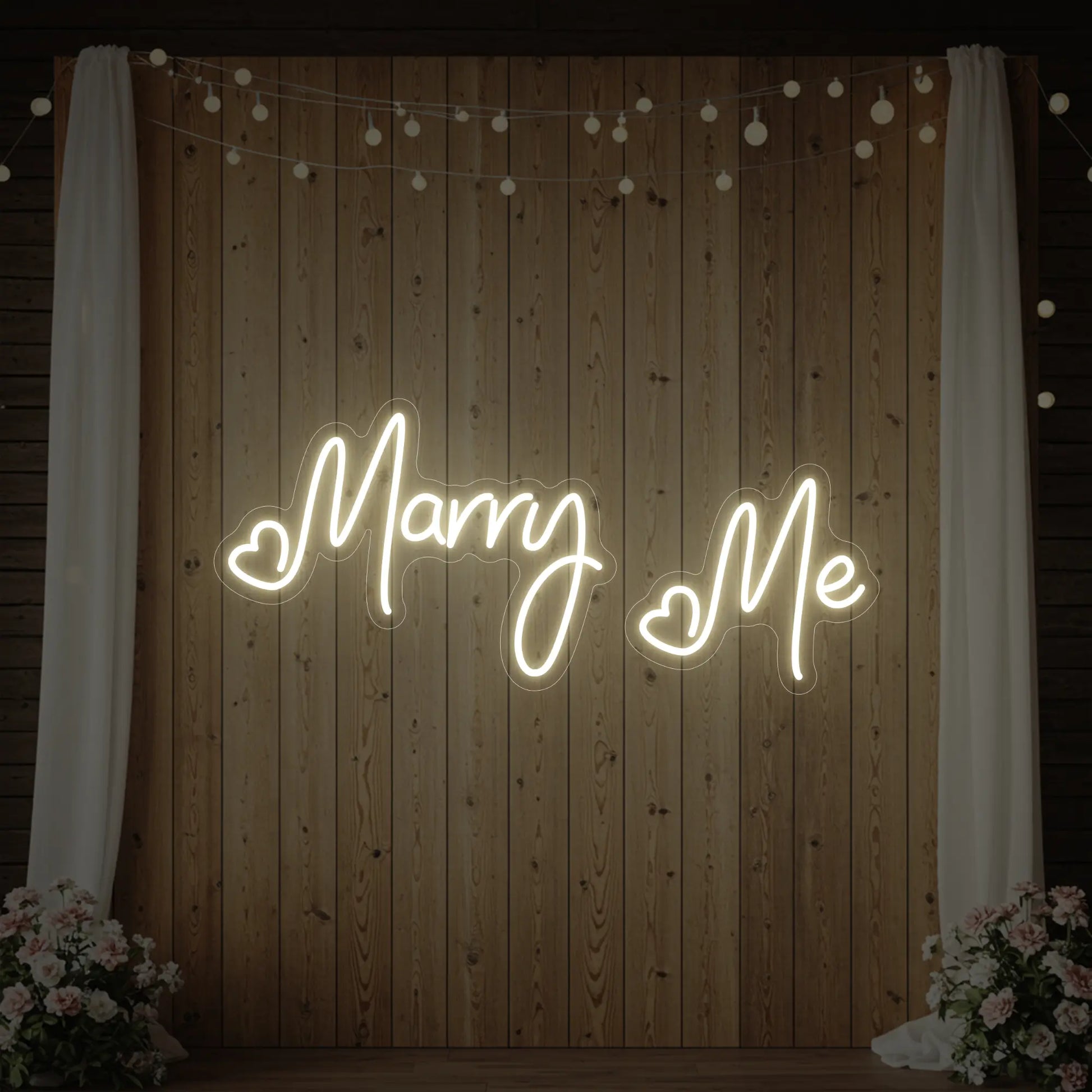 Enseigne lumineuse « Épouse-moi »