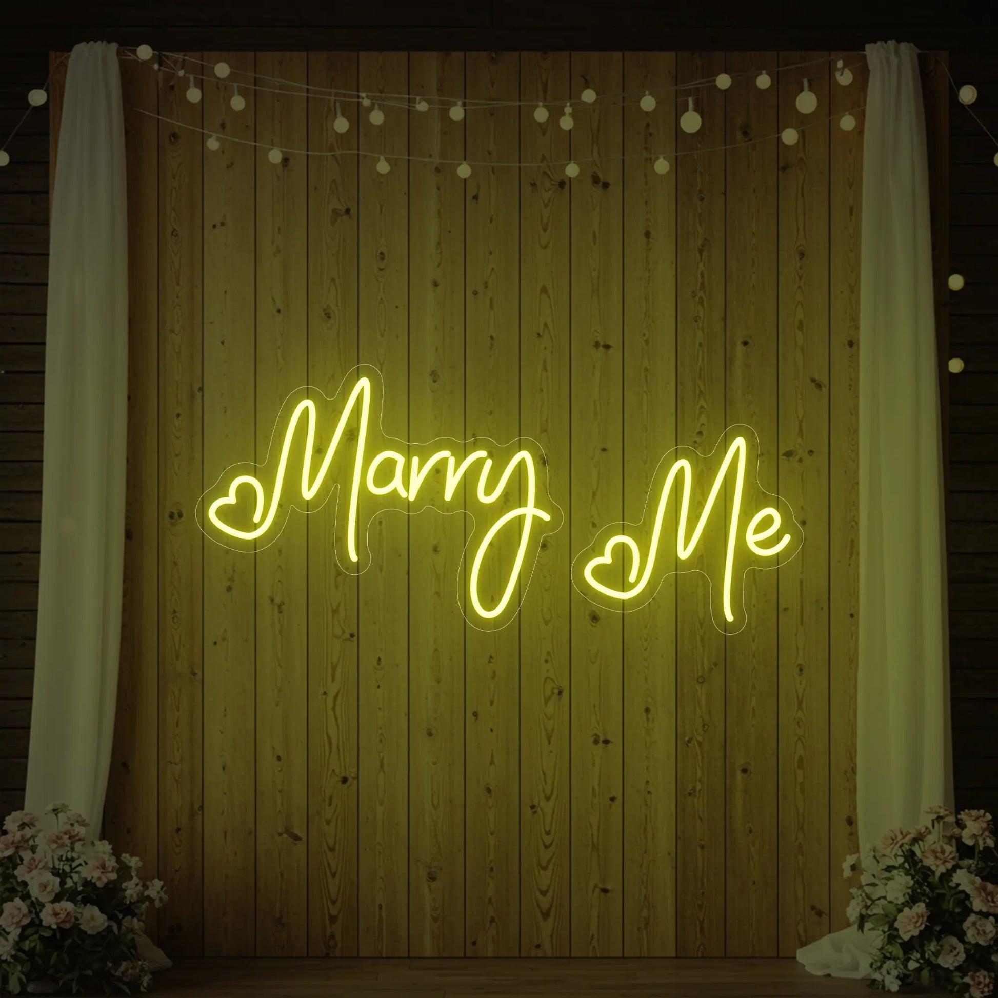 Enseigne lumineuse « Épouse-moi »