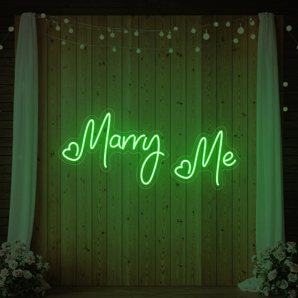 Enseigne lumineuse « Épouse-moi »