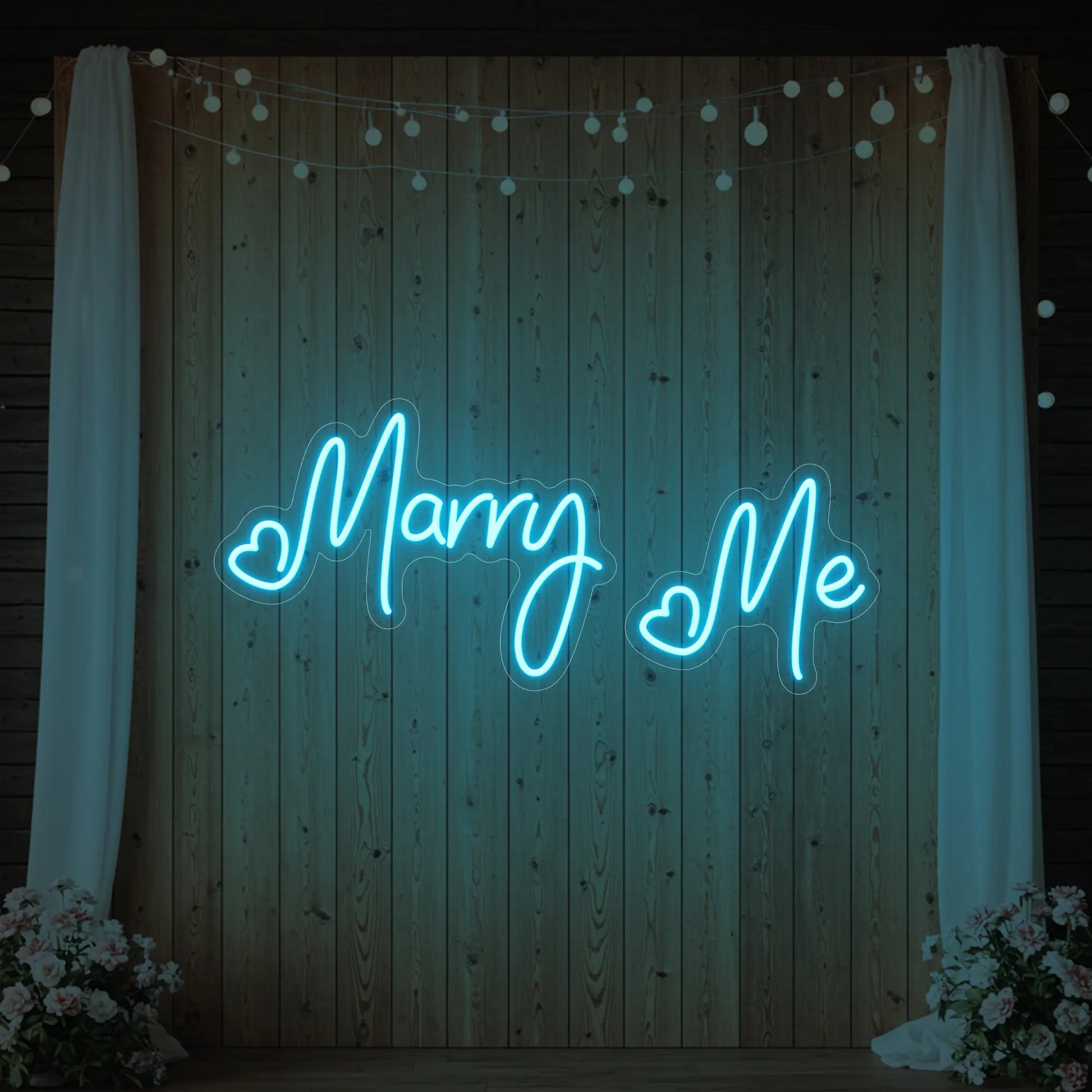 Enseigne lumineuse « Épouse-moi »