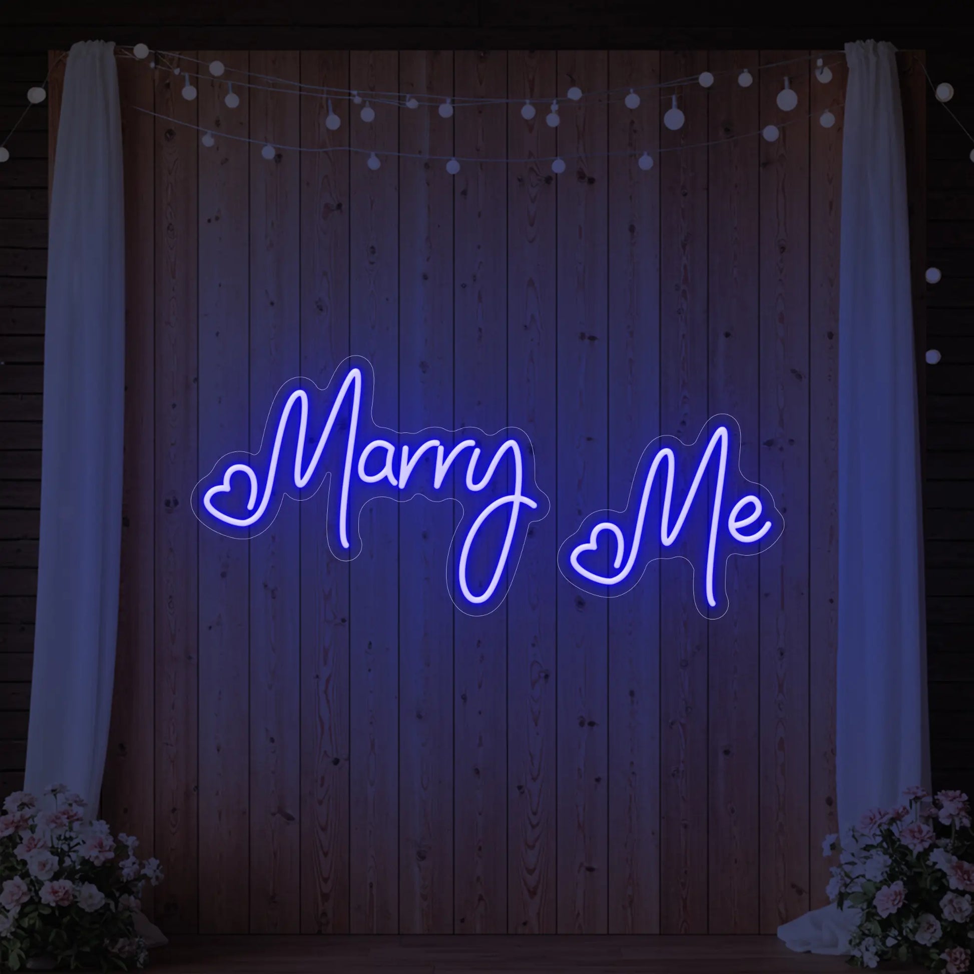 Enseigne lumineuse « Épouse-moi »
