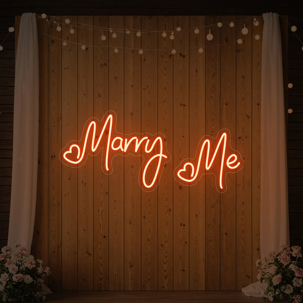 Enseigne lumineuse « Épouse-moi »