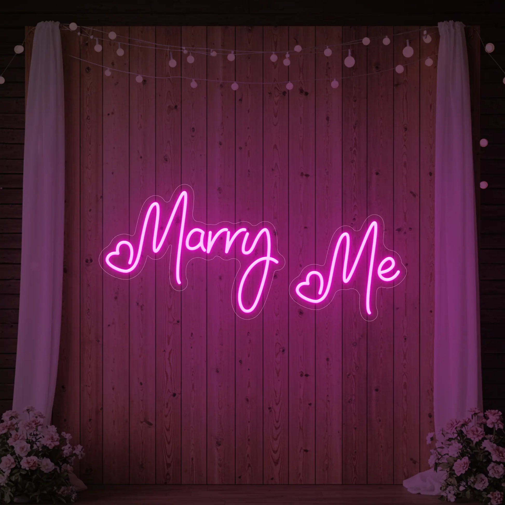 Enseigne lumineuse « Épouse-moi »