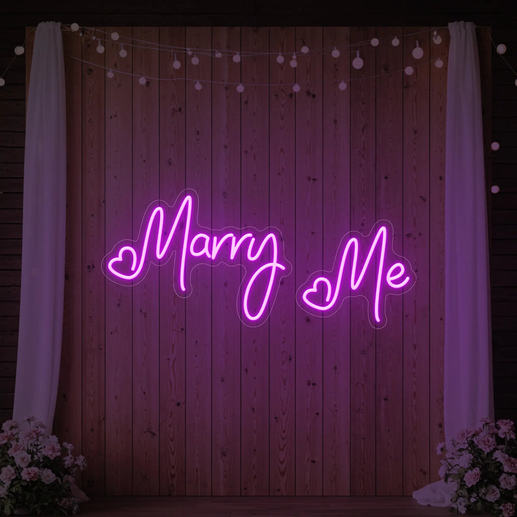 Enseigne lumineuse « Épouse-moi »