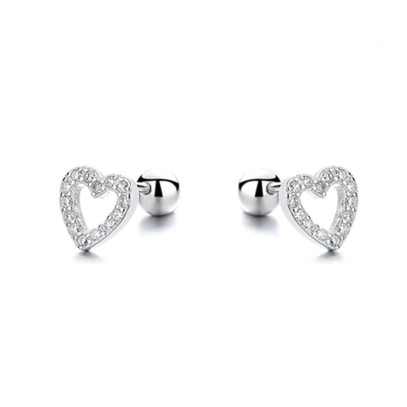 Sterling Silver Heart Earrings
